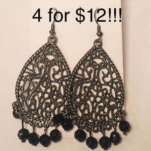 Jewelry - 4 for $12: Black Earrings Jewelry - 4 for $12: Black Earrings
